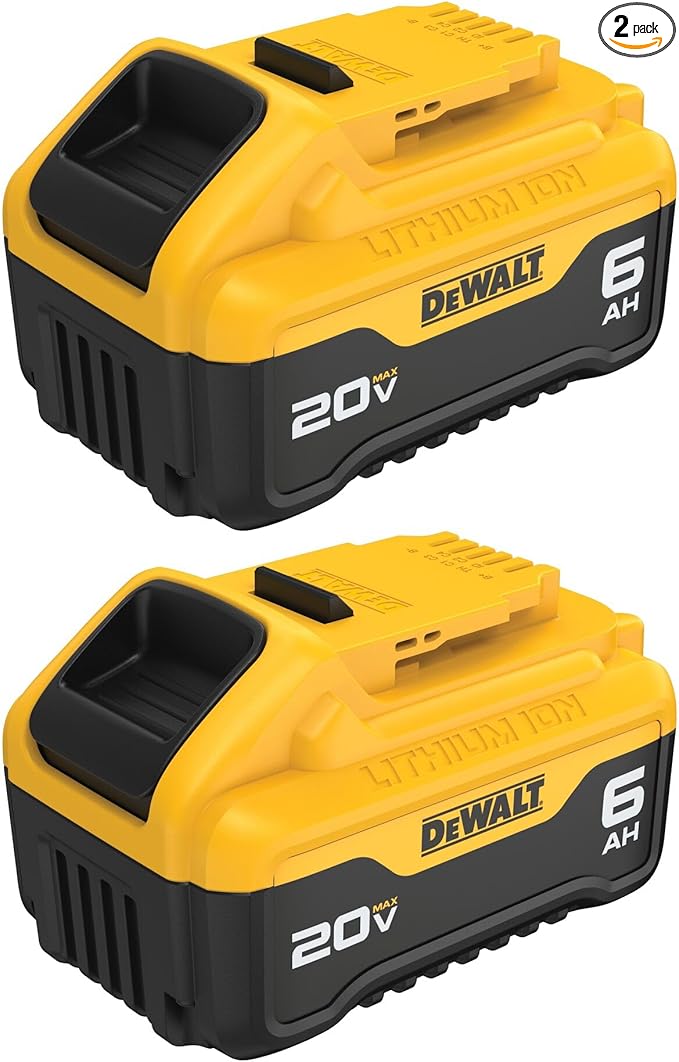 DEWALT 20V MAX 6 Ah Lithium Ion Battery 2-Pack